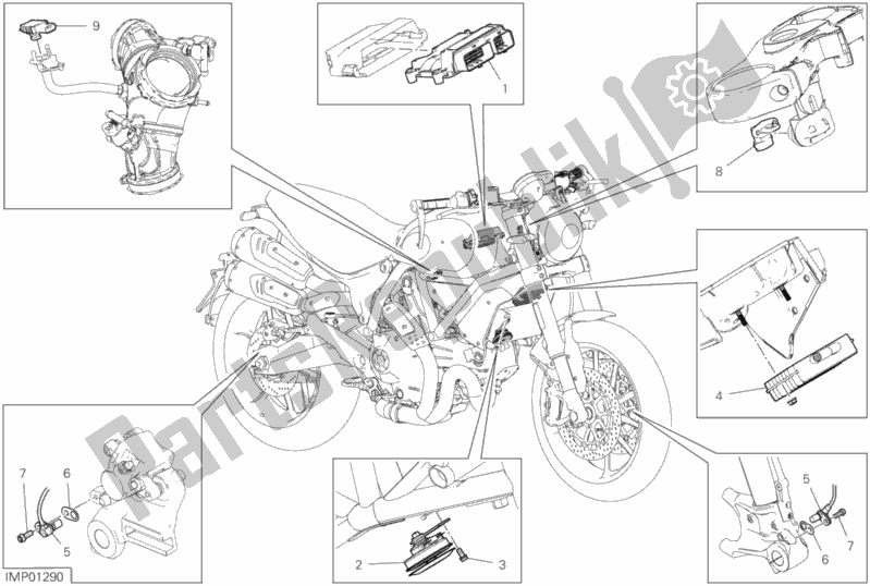 All parts for the 13d - Electrical Devices of the Ducati Scrambler 1100 Sport PRO 2020